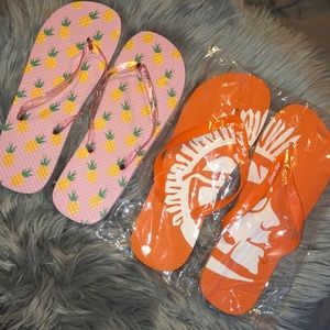 2 Pairs NWT Flip Flops